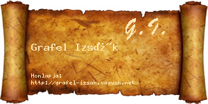 Grafel Izsák névjegykártya